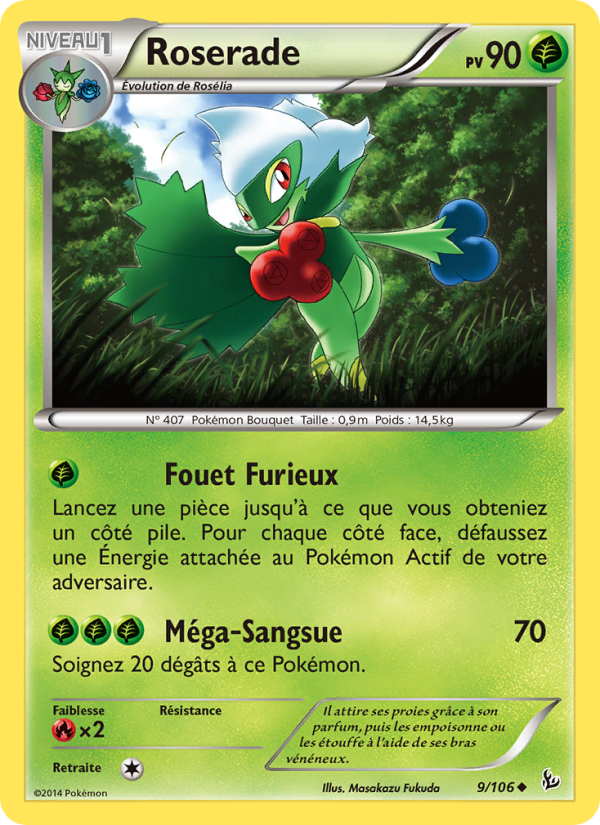 Roserade 9 — Flashfire (French Pokémon TCG card)