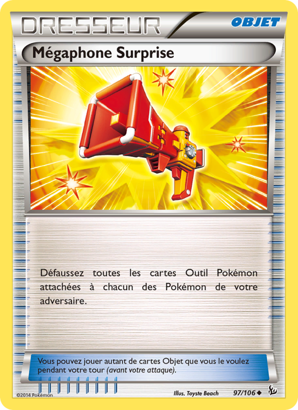 Mégaphone Surprise 97 — Flashfire (French Pokémon TCG card)