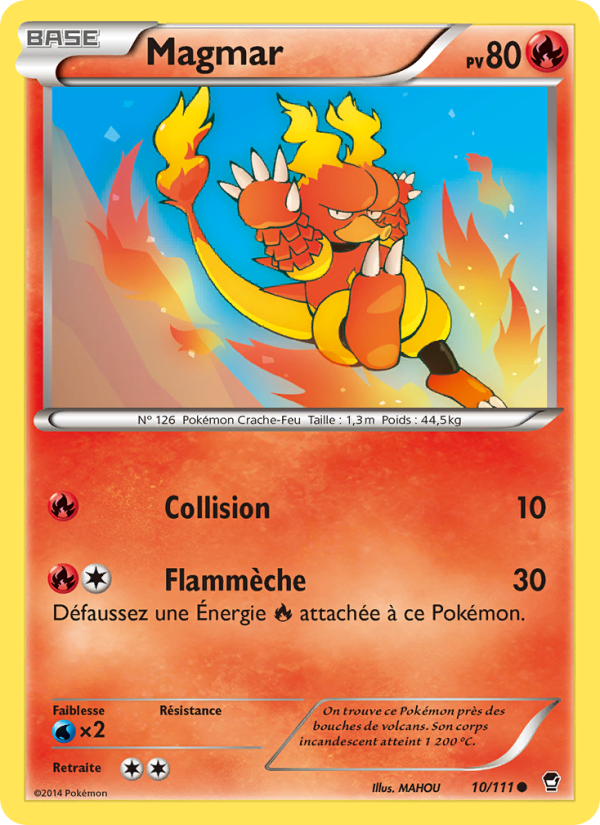 Magmar 10 — Furious Fists (French Pokémon TCG card)