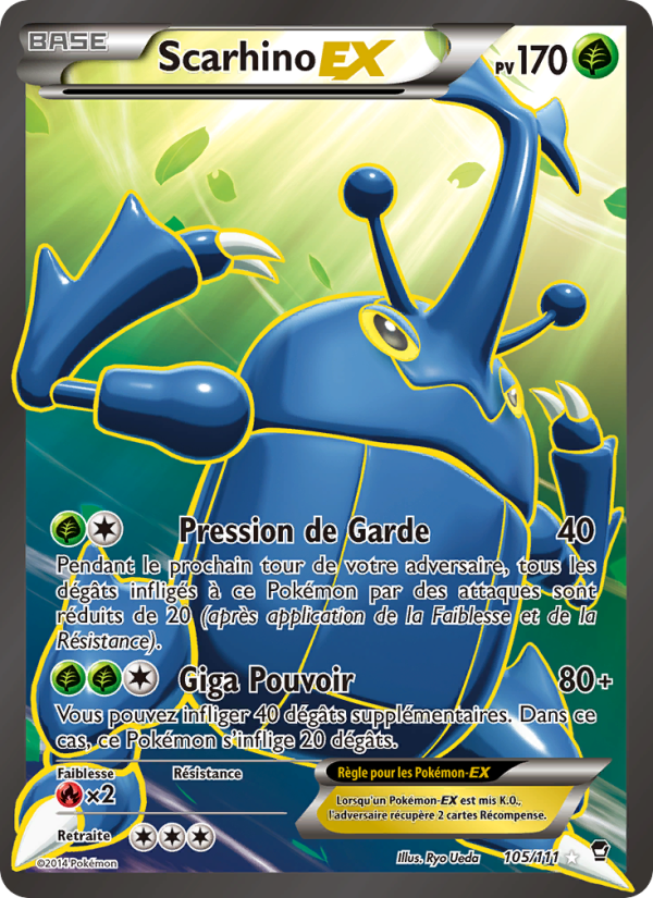 Scarhino EX 105 — Furious Fists (French Pokémon TCG card)
