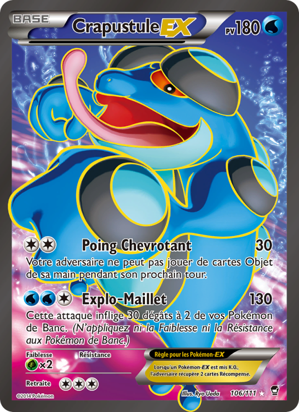Crapustule EX 106 — Furious Fists (French Pokémon TCG card)
