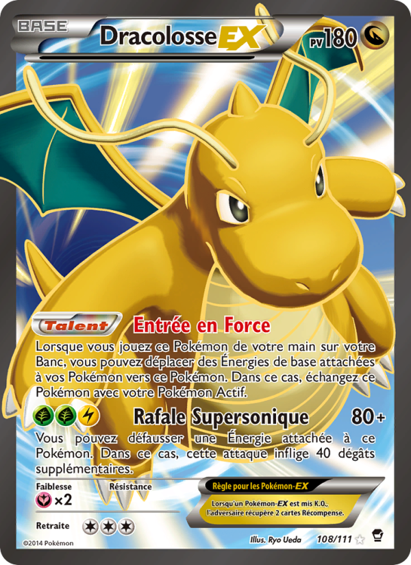Dracolosse EX 108 — Furious Fists (French Pokémon TCG card)