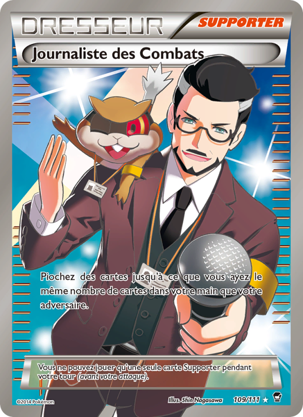 Journaliste des Combats 109 — Furious Fists (French Pokémon TCG card)