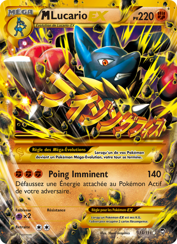 M-Lucario EX 113 — Furious Fists (French Pokémon TCG card)