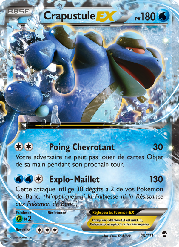 Crapustule EX 20 — Furious Fists (French Pokémon TCG card)