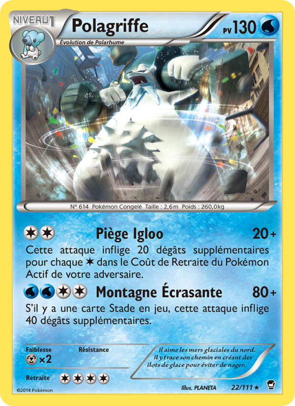 Polagriffe 22 — Furious Fists (French Pokémon TCG card)