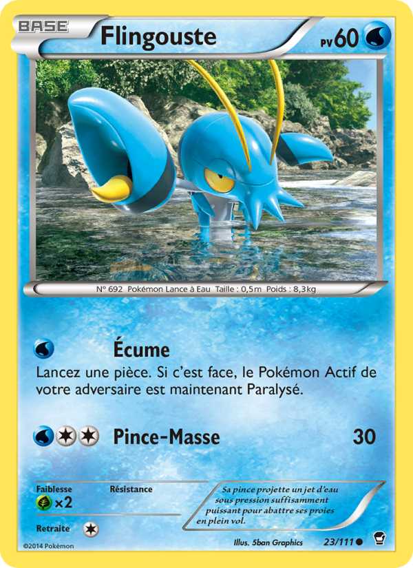 Flingouste 23 — Furious Fists (French Pokémon TCG card)