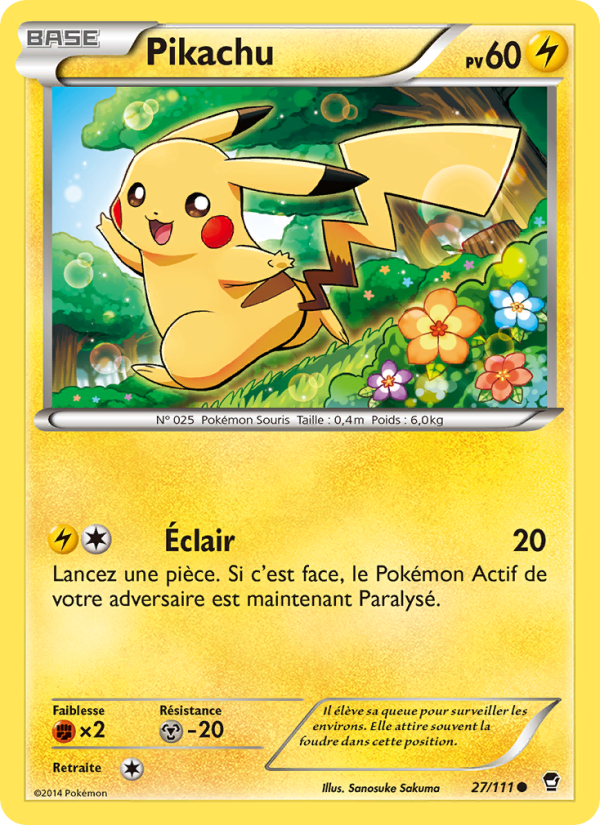 Pikachu 27 — Furious Fists (French Pokémon TCG card)