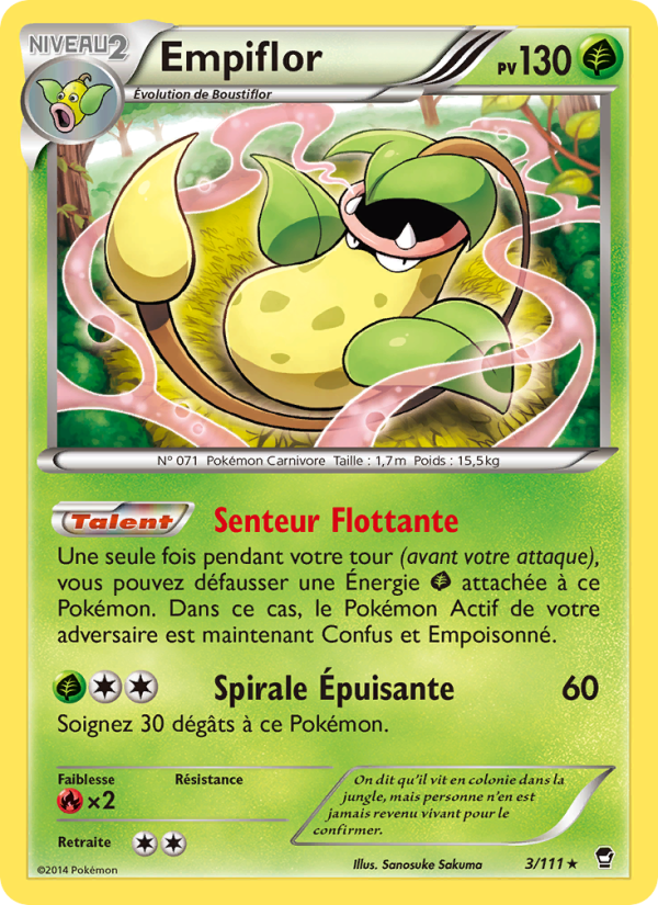 Empiflor 3 — Furious Fists (French Pokémon TCG card)