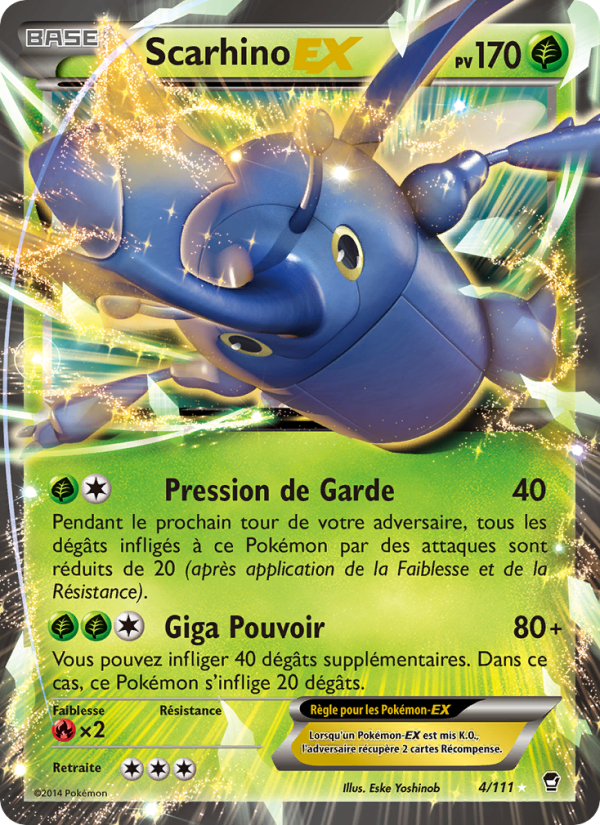 Scarhino EX 4 — Furious Fists (French Pokémon TCG card)