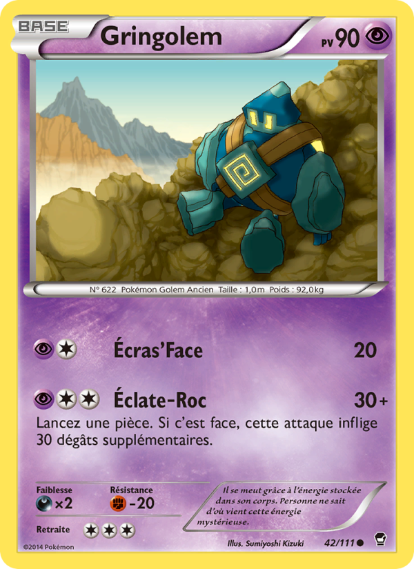 Gringolem 42 — Furious Fists (French Pokémon TCG card)