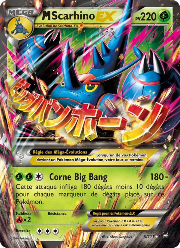 M-Scarhino EX 5 — Furious Fists (French Pokémon TCG card)