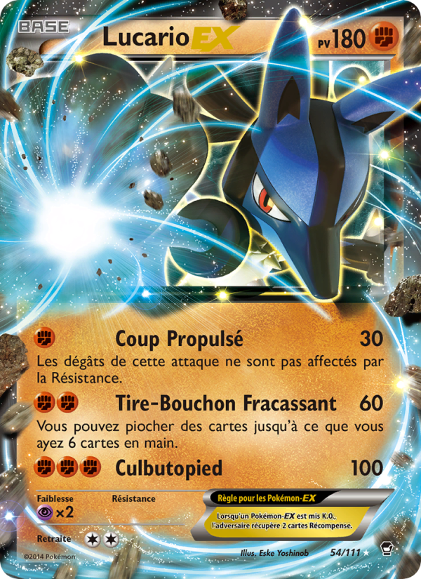 Lucario EX 54 — Furious Fists (French Pokémon TCG card)