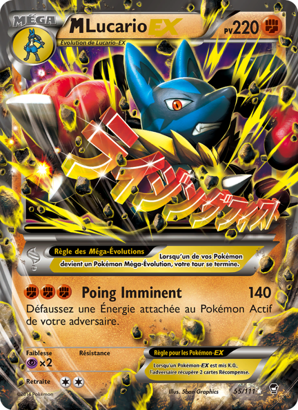 M-Lucario EX 55 — Furious Fists (French Pokémon TCG card)