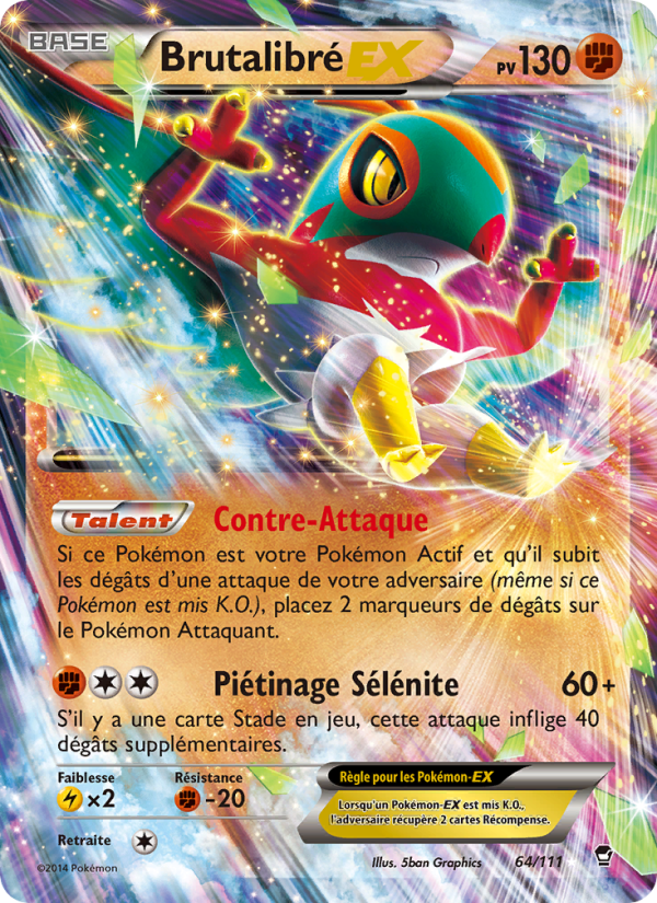 Brutalibré EX 64 — Furious Fists (French Pokémon TCG card)