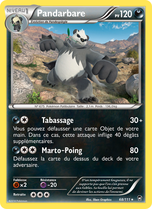 Pandarbare 68 — Furious Fists (French Pokémon TCG card)