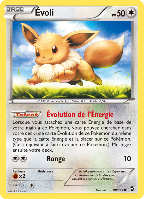 Évoli 80 — Furious Fists (French Pokémon TCG card)