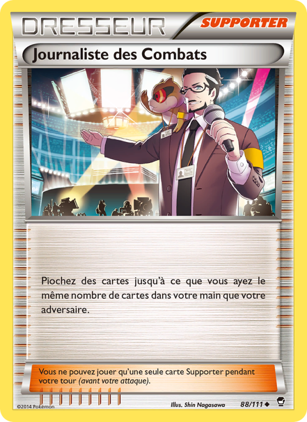 Journaliste des Combats 88 — Furious Fists (French Pokémon TCG card)