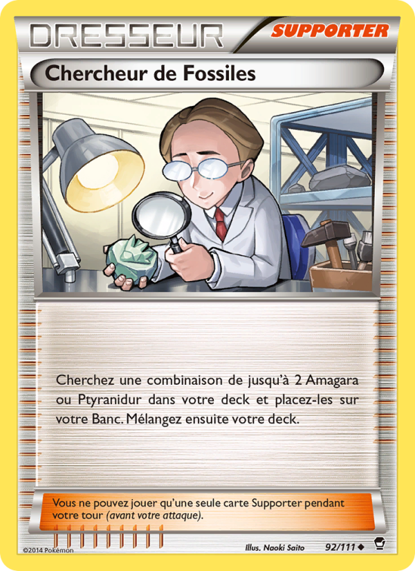 Chercheur de Fossiles 92 — Furious Fists (French Pokémon TCG card)