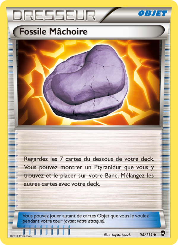 Fossile Mâchoire 94 — Furious Fists (French Pokémon TCG card)