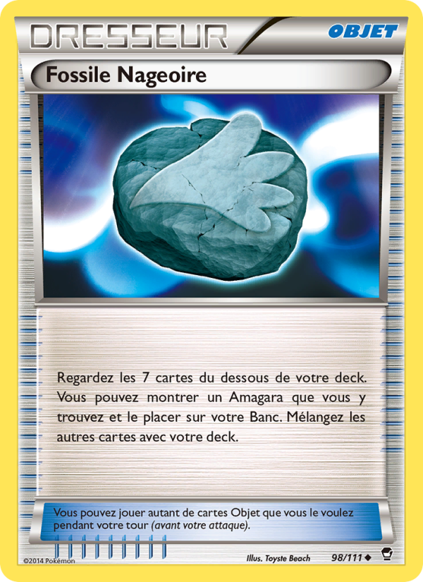 Fossile Nageoire 98 — Furious Fists (French Pokémon TCG card)