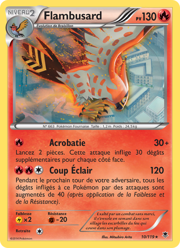 Flambusard 10 — Phantom Forces (French Pokémon TCG card)
