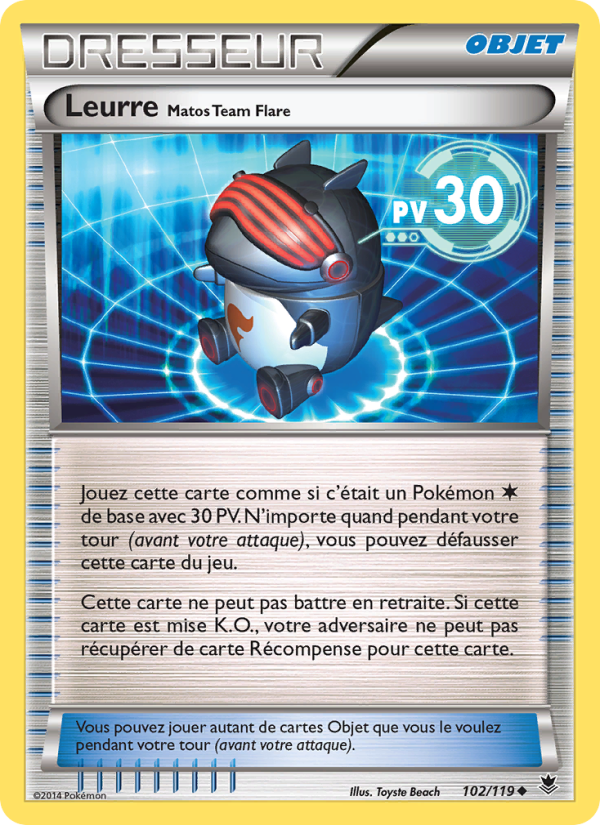 Leurre Matos Team Flare 102 — Phantom Forces (French Pokémon TCG card)