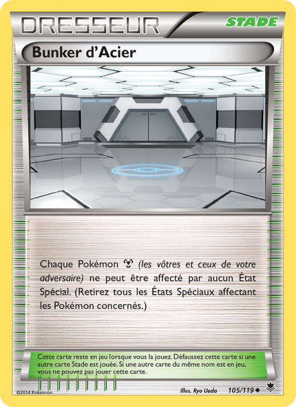 Bunker d'Acier 105 — Phantom Forces (French Pokémon TCG card)