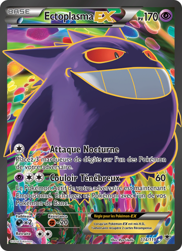 Ectoplasma EX 114 — Phantom Forces (French Pokémon TCG card)