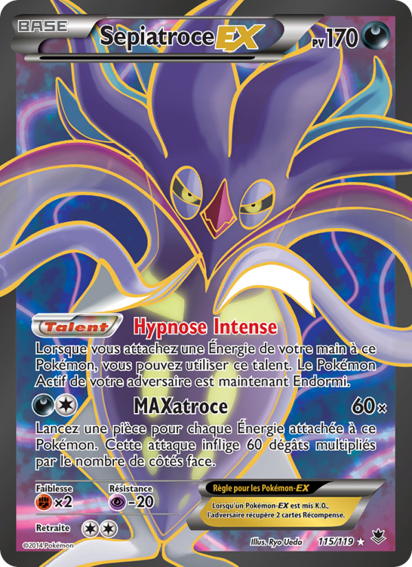 Sepiatroce EX 115 — Phantom Forces (French Pokémon TCG card)