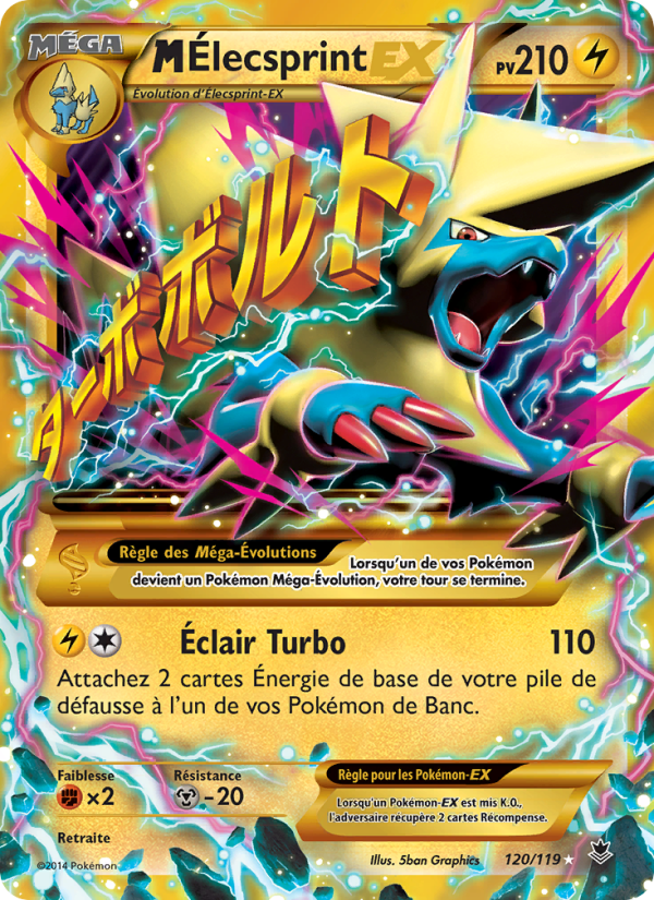 M-Élecsprint EX 120 — Phantom Forces (French Pokémon TCG card)