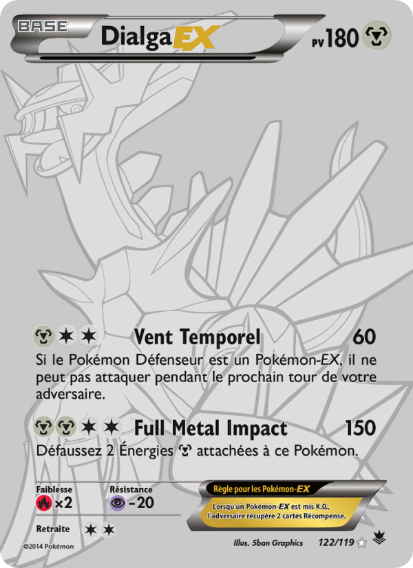 Dialga EX 122 — Phantom Forces (French Pokémon TCG card)