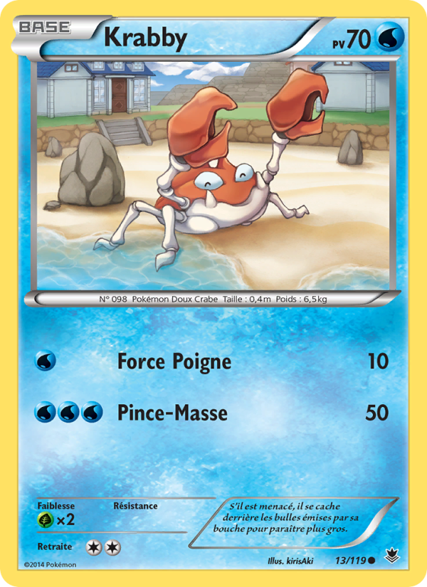 Krabby 13 — Phantom Forces (French Pokémon TCG card)