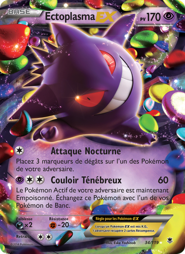 Ectoplasma EX 34 — Phantom Forces (French Pokémon TCG card)