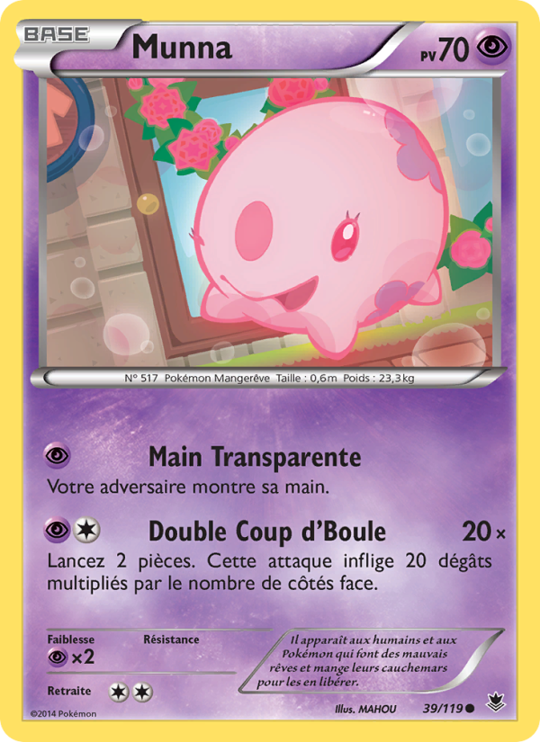 Munna 39 — Phantom Forces (French Pokémon TCG card)