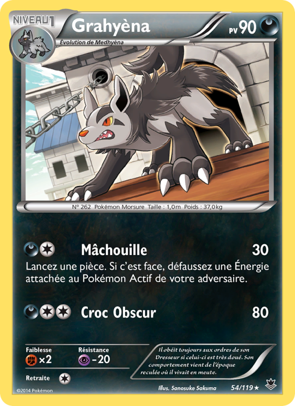 Grahyèna 54 — Phantom Forces (French Pokémon TCG card)