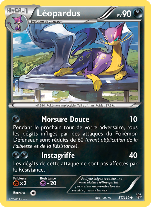 Léopardus 57 — Phantom Forces (French Pokémon TCG card)