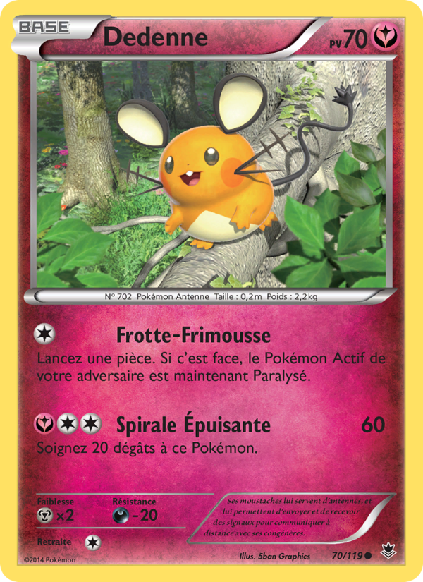 Dedenne 70 — Phantom Forces (French Pokémon TCG card)