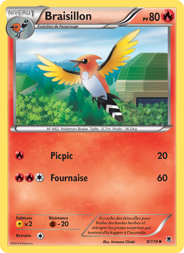 Braisillon 9 — Phantom Forces (French Pokémon TCG card)