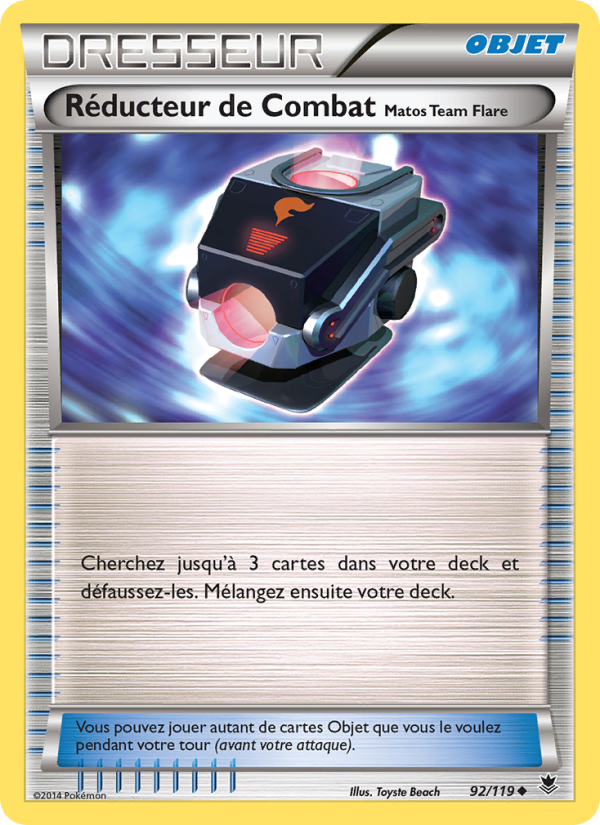 Réducteur de Combat Matos Team Flare 92 — Phantom Forces (French Pokémon TCG card)