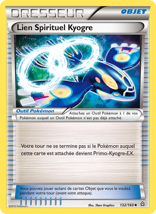 Lien Spirituel Kyogre 132 — Primal Clash (French Pokémon TCG card)