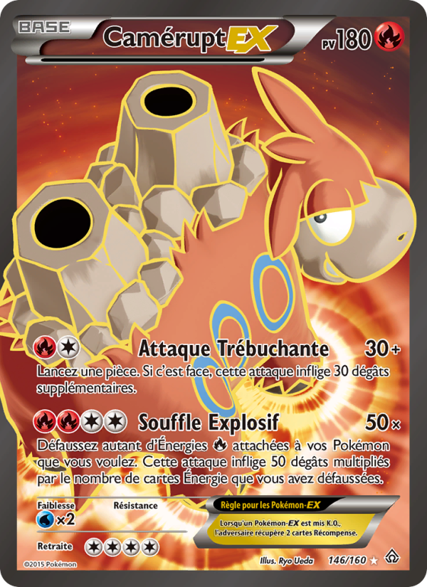 Camérupt EX 146 — Primal Clash (French Pokémon TCG card)