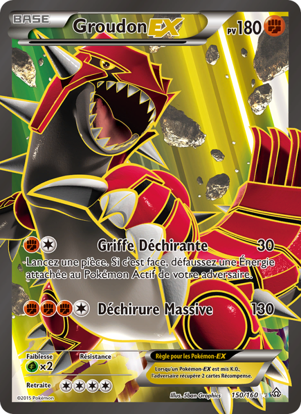 Groudon EX 150 — Primal Clash (French Pokémon TCG card)