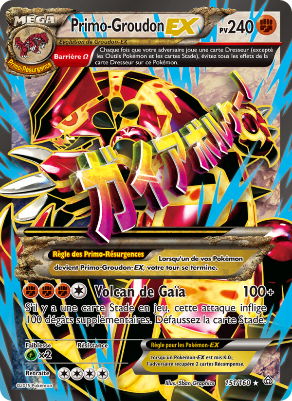 Primo-Groudon EX 151 — Primal Clash (French Pokémon TCG card)
