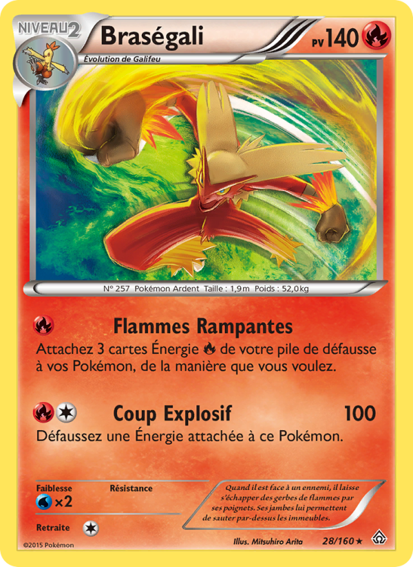 Braségali 28 — Primal Clash (French Pokémon TCG card)