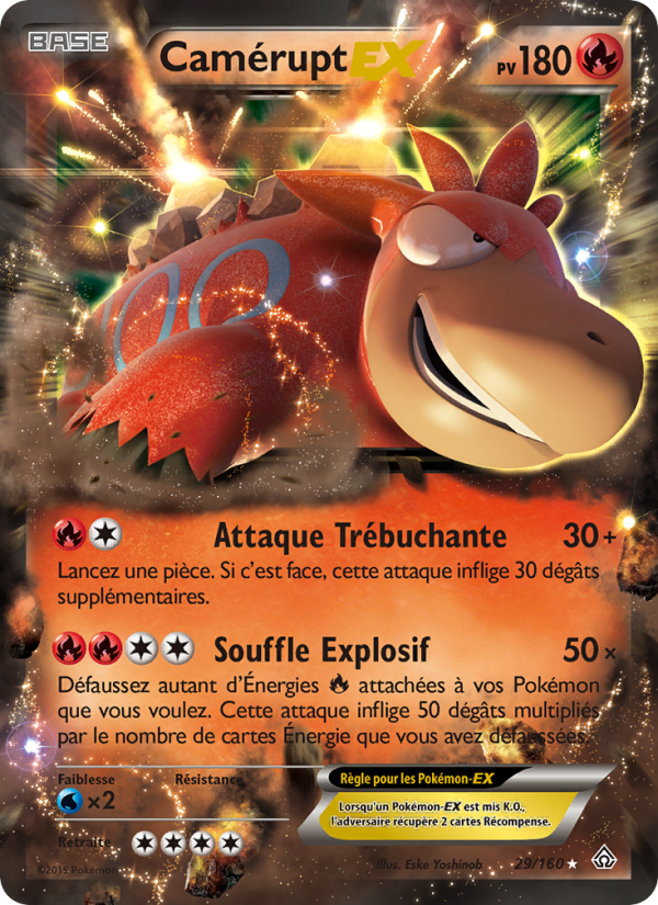 Camérupt EX 29 — Primal Clash (French Pokémon TCG card)