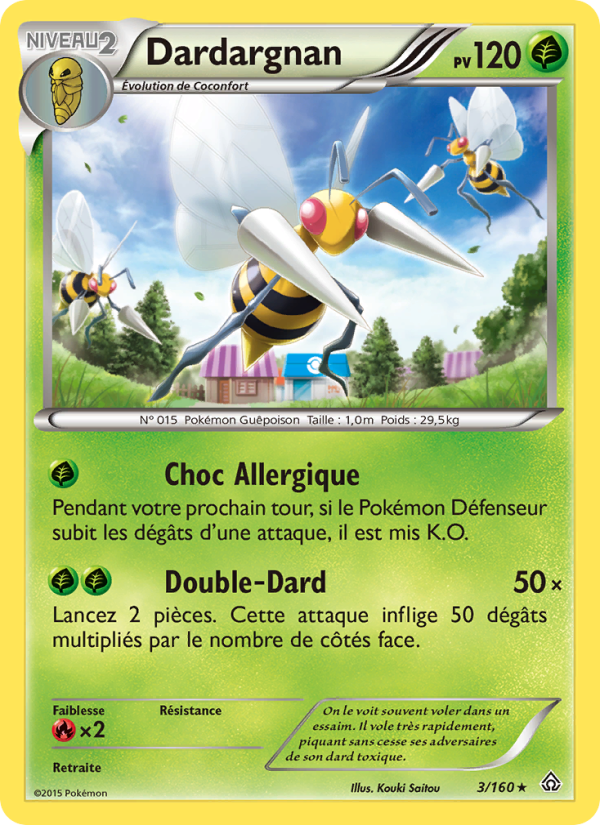 Dardargnan 3 — Primal Clash (French Pokémon TCG card)