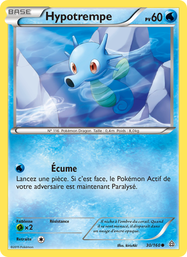 Hypotrempe 30 — Primal Clash (French Pokémon TCG card)