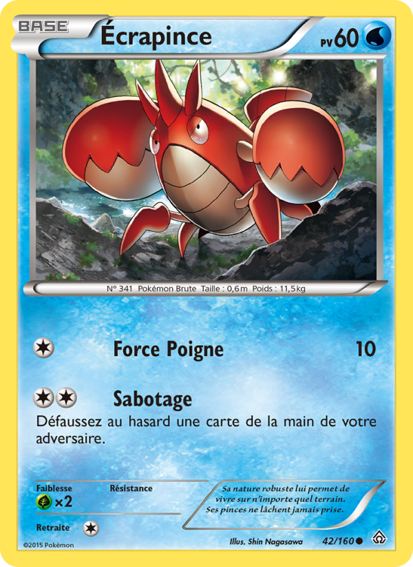 Écrapince 42 — Primal Clash (French Pokémon TCG card)