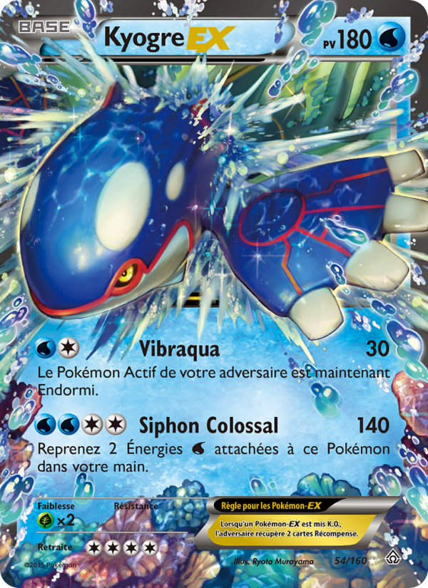 Kyogre EX 54 — Primal Clash (French Pokémon TCG card)